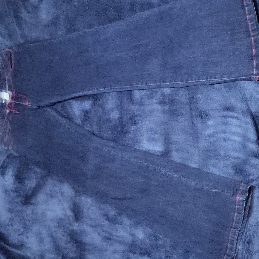 1999/2000 Vintage Flared Denim Blue Jeans w/ Pink Trim